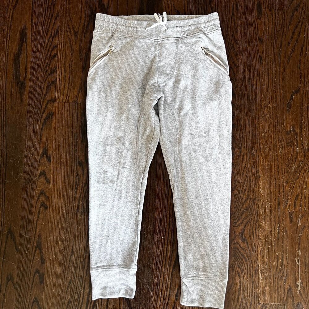 Sandro Paris Grey Sweatpants Joggers Zip Pockets Cotton Size M